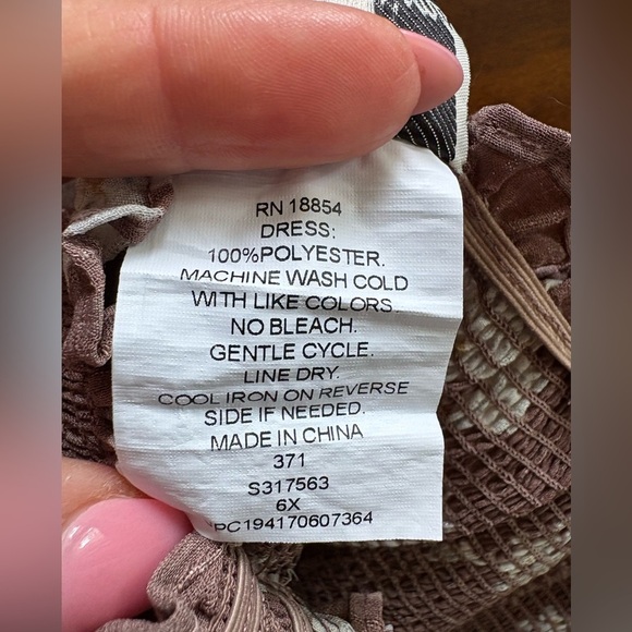 Rare Edition’s  Girls mocha floral maxi dress size 6X preloved - Picture 4 of 8